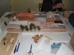 Une maquette en cours de réalisation