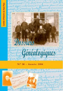 Dossiers Généalogiques n° 30 à paraître