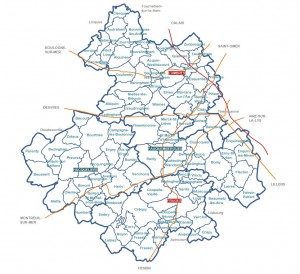 La carte du Haut-Pays, champ géographique de recherche et d'actions du Comité d'Histoire