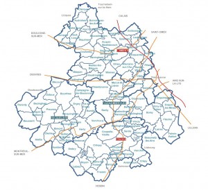 La carte du Haut-Pays, champ géographique de recherche et d'actions du Comité d'Histoire